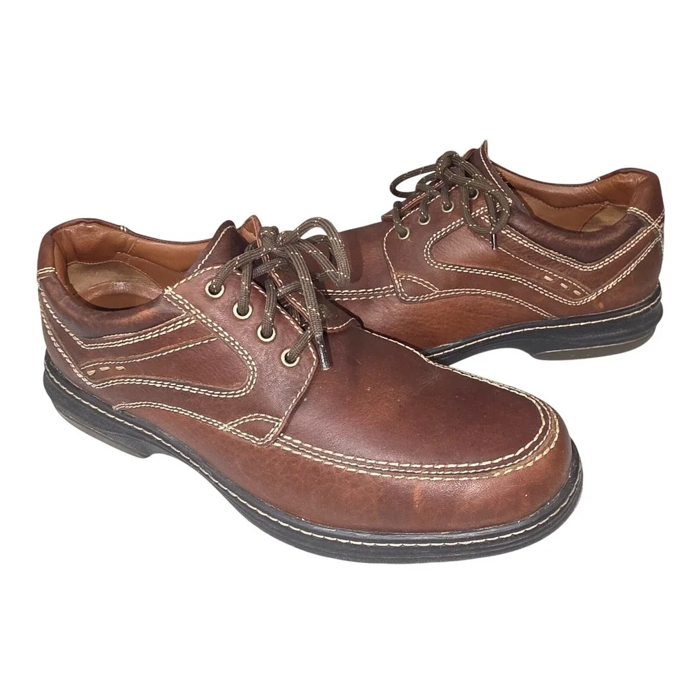 Johnston‎ & Murphy XC4 Shoes Mens Size 10 Brown Leather Waterproof Sneakers
